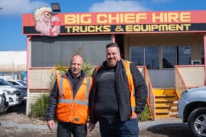 Sergio Eliseo, Big Chief Hire (left) and Braeden Johnson, Alemlube.